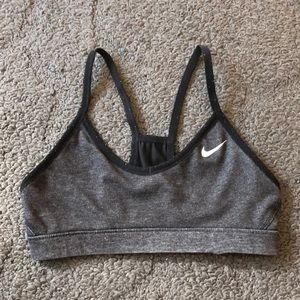 Gray/ Black Reversible Nike Sports Bra